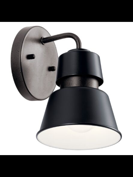 Kichler 59000BK 1-Light Black 75W Outdoor Wall Light