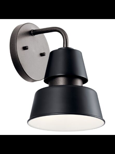 Kichler 59001BK 1-Light Black 100W Outdoor Wall Light