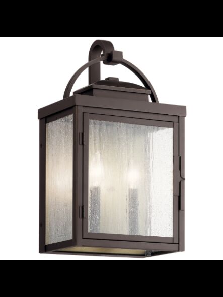 Kichler 59012RZ 2-Lights Rubbed Bronze 60W Outdoor Wall Light