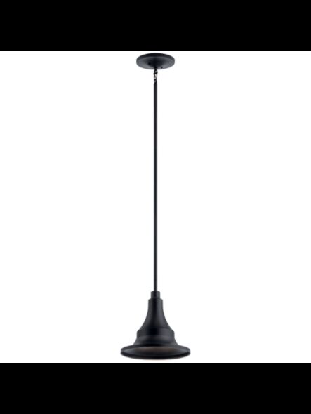 Kichler 59057BKT 1-Light Textured Black 100W Outdoor Pendant