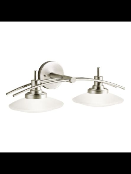 Kichler 6162NI 2-Lights Brushed Nickel 100W Vanity Light