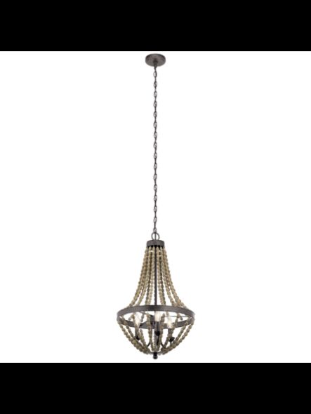 Kichler 82265 3-Lights Anvil Iron 60W 1-Tier Chandelier