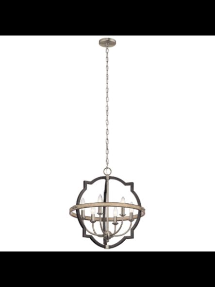 Kichler 82269 6-Lights Anvil Iron 60W 1-Tier Chandelier