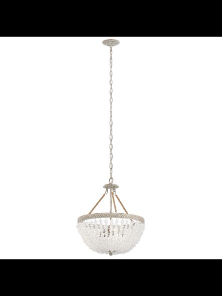Kichler 82289 3-Lights Distressed Antique White 60W Inverted Pendant