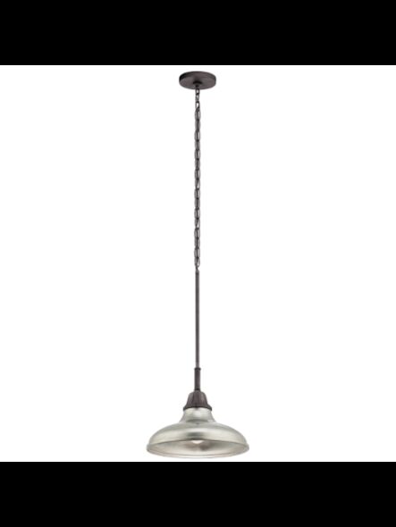 Kichler 82297 1-Light Weathered Zinc 60W Mini Pendant