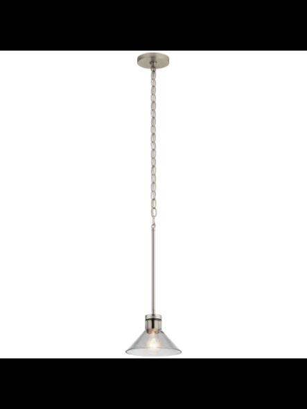 Kichler 82332 1-Light Brushed Nickel 60W Mini Pendant