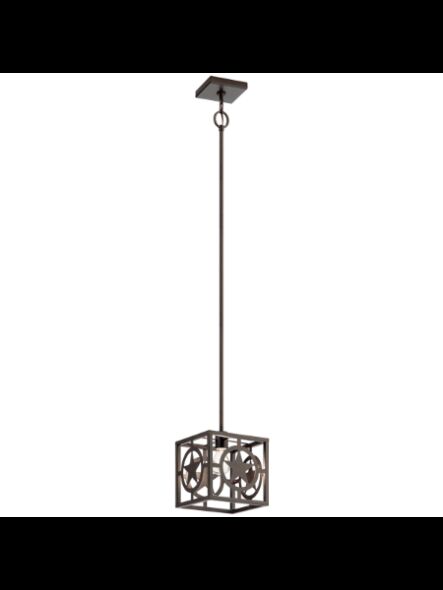 Kichler 82335 1-Light Aged Bronze 60W Mini Pendant