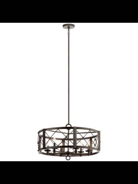 Kichler 82340 6-Lights Aged Bronze 60W Pendant