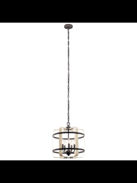 Kichler 82342 5-Lights Weathered Zinc 60W Foyer Pendant