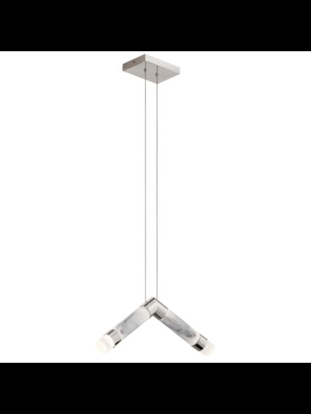 Kichler 84138 2-Lights Polished Nickel 75W LED Mini Pendant