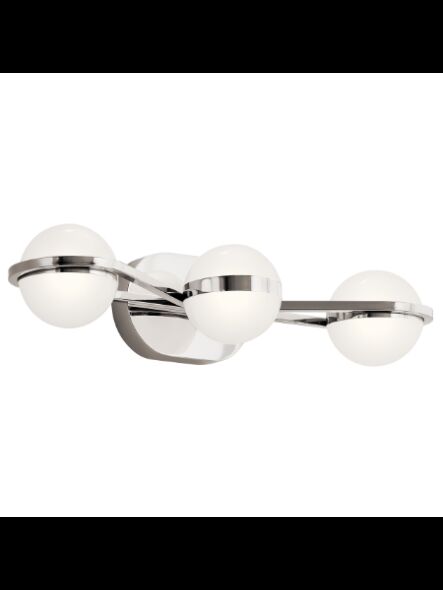 Kichler 85092PN 3-Lights Polished Nickel 40W LED Vanity Light