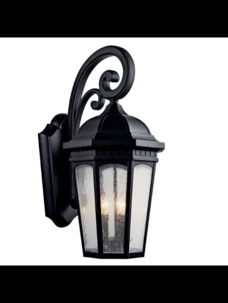Kichler 9035BKT 3-Lights Textured Black 60W Outdoor Wall Light