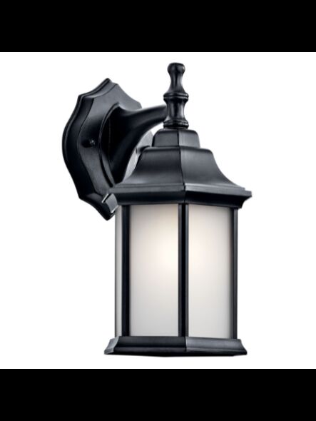 Kichler 9776BKS 1-Light Black 100W Outdoor Wall Light