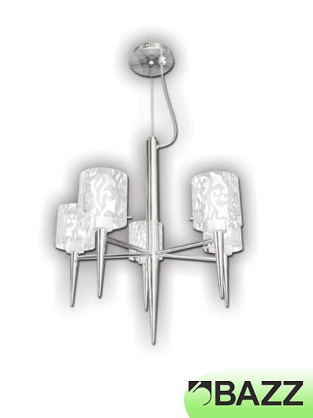 bazz duo 5-light chrome chandelier model 2 lu3219sb