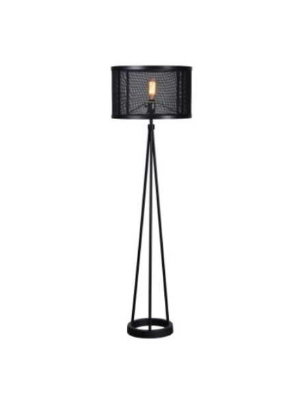 Modern 100 watt floor lamp in black powder coated finish by Renwil Inc