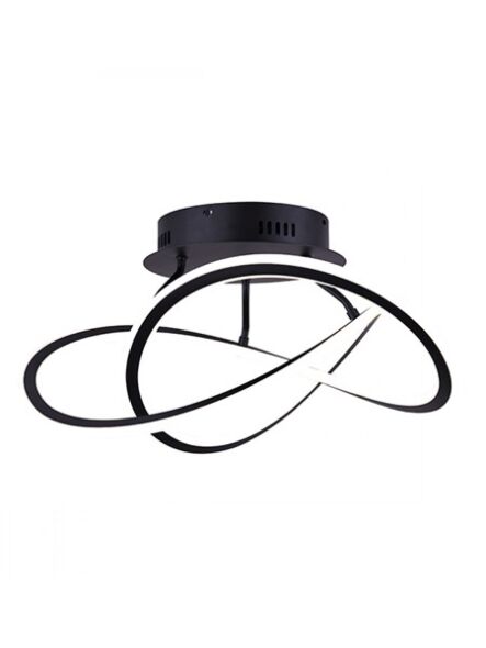 Modern LED semi-flush mount in matte black finish by Canarm Canada