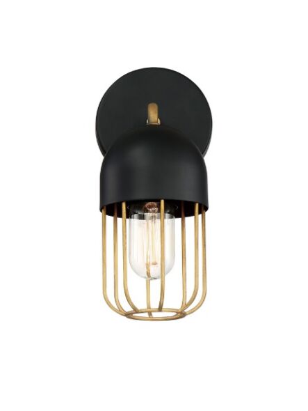 Modern matte black finish wall light by Eurofase inc