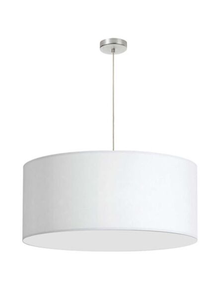 Modern white LED drum pendant light by Dainolite Ltd for modern home interiors