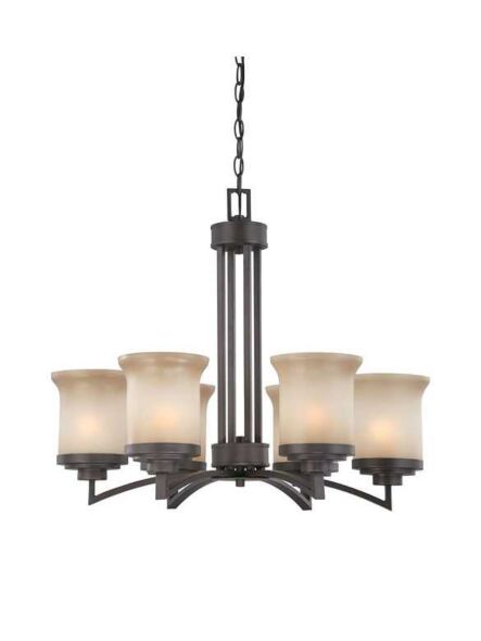 Nuvo Lighting Harmony 60-4125 6-Light Dark Chocolate Bronze Chandelier