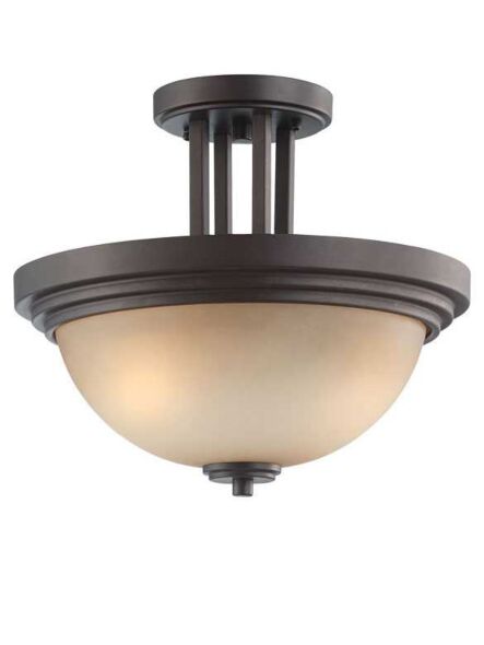 Nuvo Lighting Harmony 60-4127 2-Light Dark Chocolate Bronze Ceiling Flush Mount Light