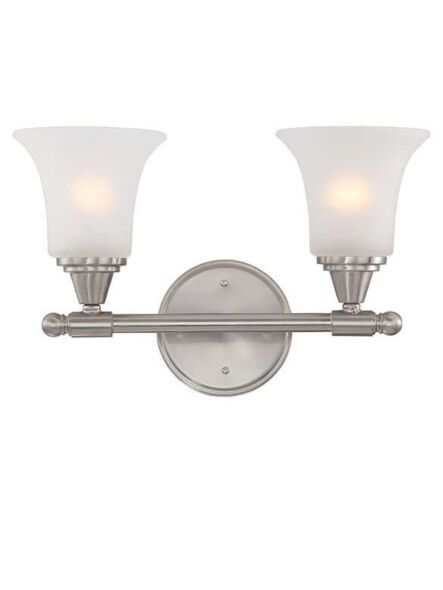 Nuvo Lighting 60-4142 Surrey 2-Lights Brushed Nickel Vanity Light