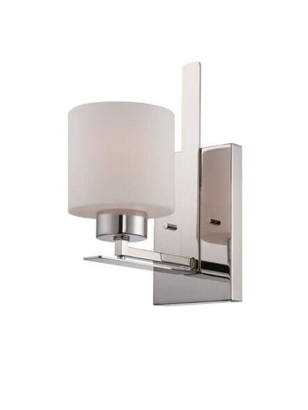 Nuvo Lighting 60-5201 Parallel 1-Light Polished Nickel Vanity Light