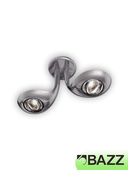 bazz litepod 2–light brushed chrome fixture pl5072bs