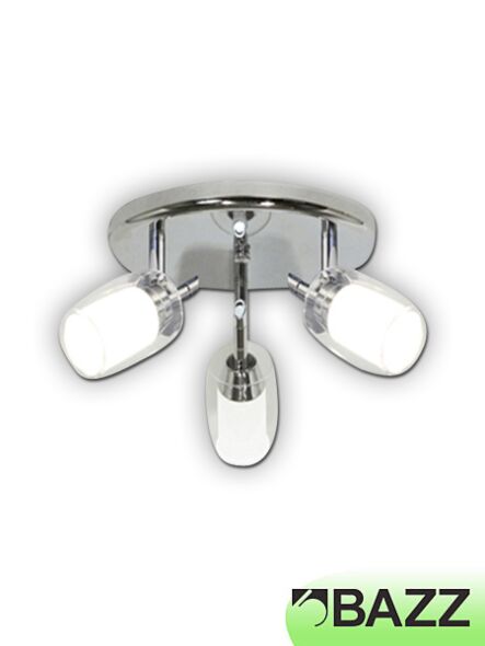 bazz accent 3-light brushed chrome multidirectionnal spots fixture model 2 px7153ch