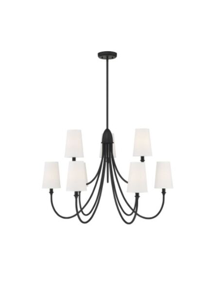 Savoy House 9-lights chandelier in matte black finish