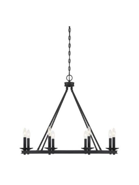 Savoy House modern essentials middleton chandelier in matte black finish