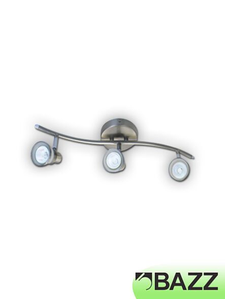 bazz accent 3-multidirectionnal spots brushed chrome track light tx7083bs