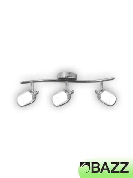bazz accent 3-multidirectionnal spots chrome track light tx7153ch