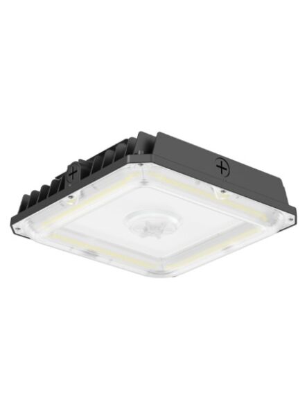 Votatec wattage and CCT selectable LED canopy light in bronze finish