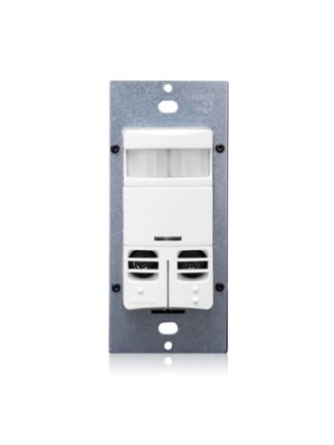 Occupancy-Sensor-Multi-Technology-PIR-Sensor-Ultrasonic-Sensor-Wall-Switch-Dual-Relay-White