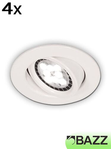 bazz flex3 series low-profile 7w led recessed light white trim (4-pack) 313lp7w4