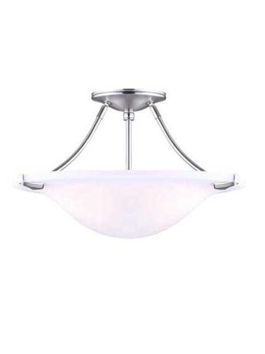 canarm nouveau risf65315 bn 3-light brushed nickel ceiling light