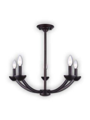 Canarm Westbury 5 Light Oil Rubbed Bronze Chandelier ICH283B05ORB (fixturewshade)