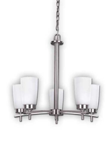 Canarm Portia 5 Light Brushed Pewter Chandelier ICH326A05BPT (fixturewshade)