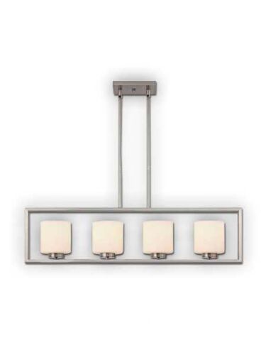 Canarm Leigha 4 Light Brushed Nickel Chandelier ICH423A04BN (fixturewshade)