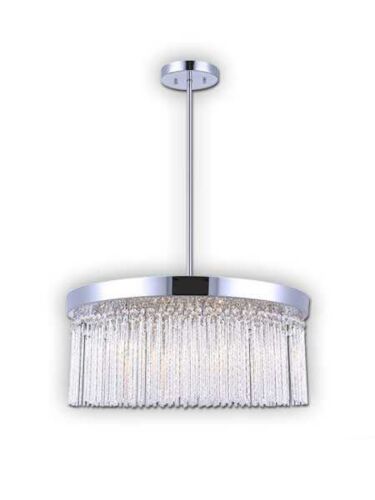 canarm monaco 6 light chrome with aluminum and crystals chandelier ich454a06ch22