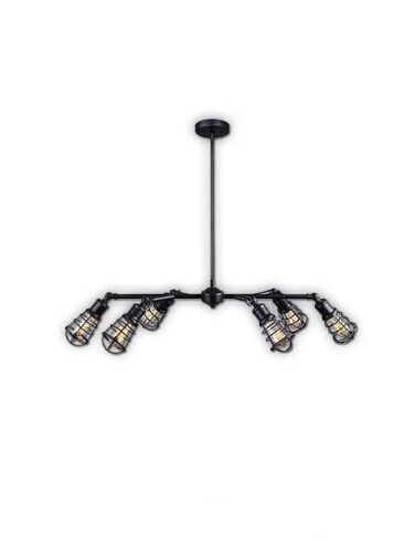 canarm otto 6 lights black chandelier ich611a06gph