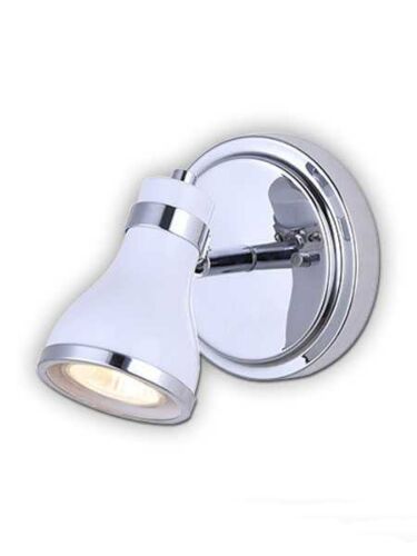 canarm zena 1 light blanc and chrome wall light icw580a01whc10
