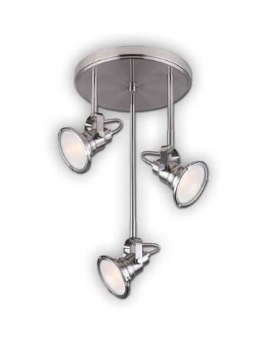 canarm cine 3 lights brushed nickel fixture icw631a03bn9