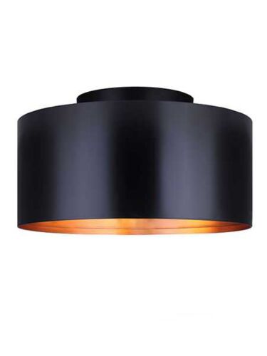 Canarm Oxyura IFM440B16BK 2-Lights Black and Bronze Ceiling Flush Mount Light