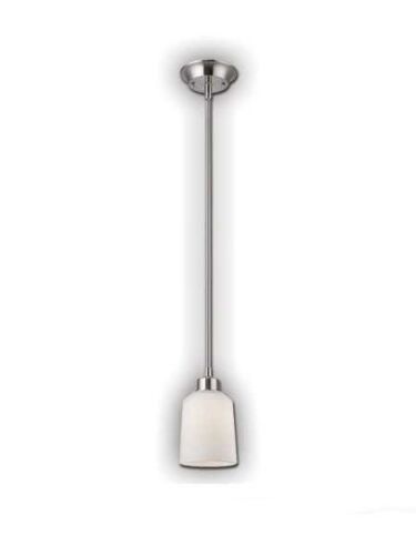 Canarm Quincy 1 Light Brushed Nickel Pendant Light IPL431A01BN (fixturewshade)
