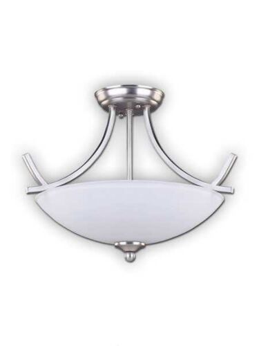 Canarm Paris 3 Light Brushed Pewter Semi-Flush ISF252A03BPT (fixturewshade