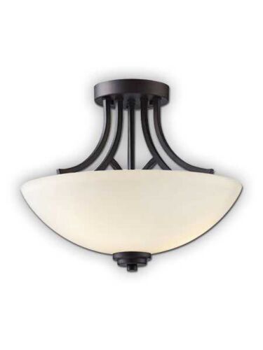 Canarm Somerset 3 Light Oil Rubbed Bronze Semi-Flush ISF421A03ORB (fixturewshade