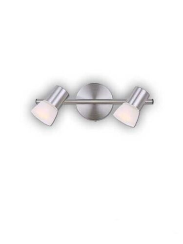 canarm hudson 2 lights brushed nickel wall light it517a02bn