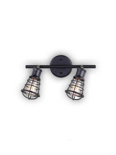 canarm otto 2 lights black wall light it611a02gph