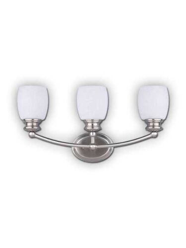 Canarm Palms 3 Light Brushed Pewter Wall Light IVL257A03BPT (fixturewshade)